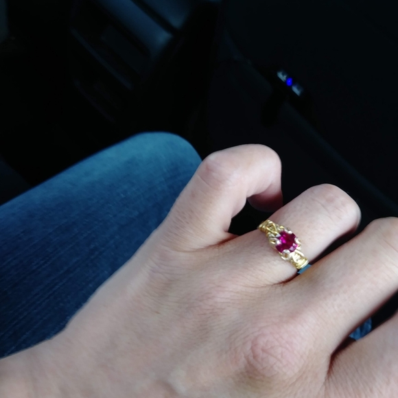 🌠FlashIntroSale 14kYG Ruby Custom Engagement Ring - Picture 7 of 8